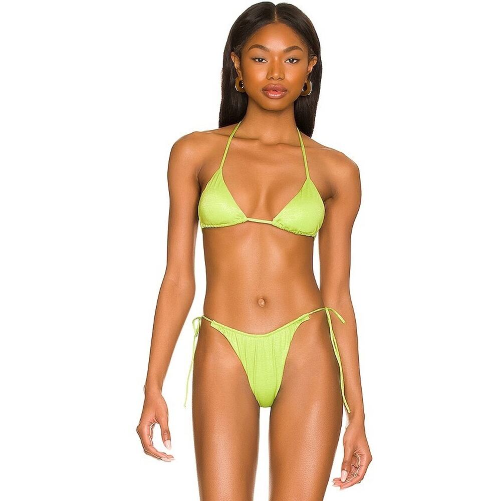 Monica Hansen Beachwear NWT Set Padded Triangle Bikini Top & Bottom Size XSmall